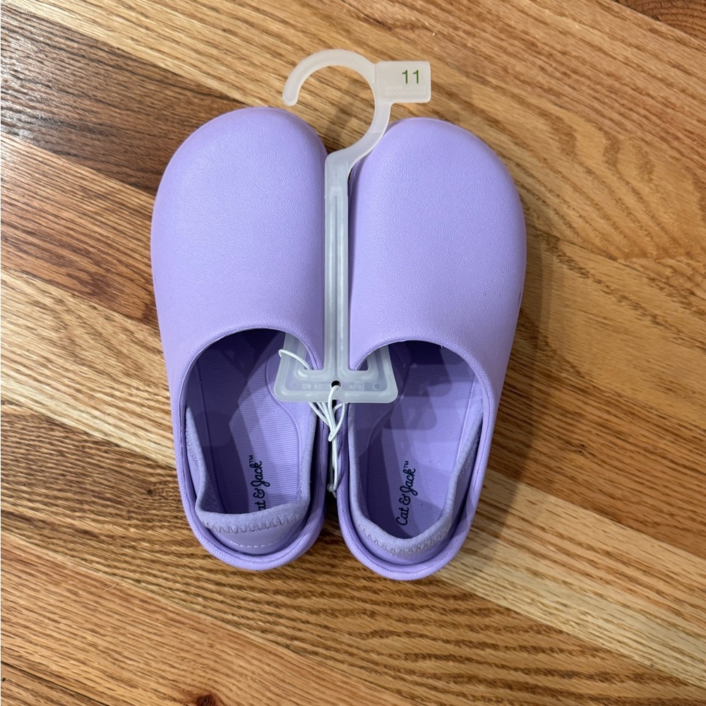 Toddler Girls size 11 Cat & Jack Purple Clog Shoes NEW WITH TAGS